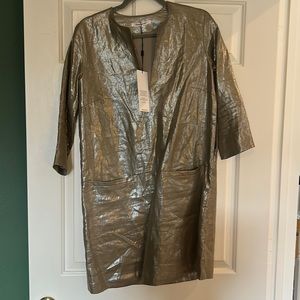 NWT Emerson Fry Metallic Shift Dress Size XS